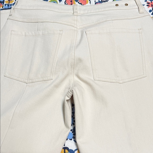 CAbi Women's Straight Leg Cream Jeans - Picture 3 of 5